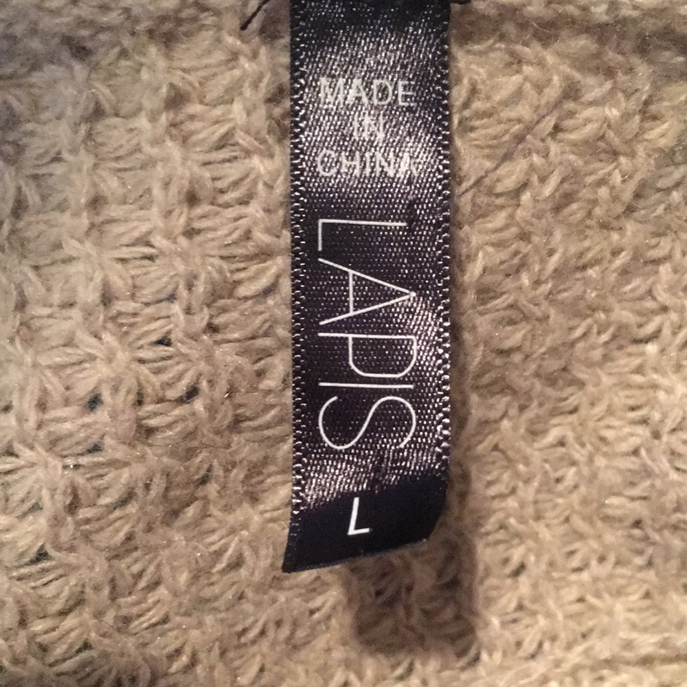 Lapis Large Polyester Wool Sweater Lagenlook Soft… - image 8